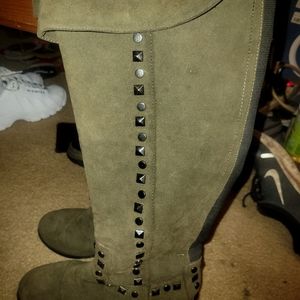 Midnight Velvet Thigh High Boots